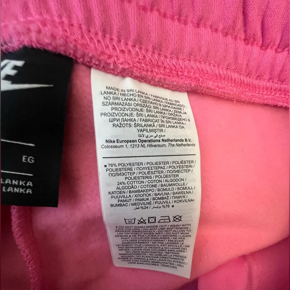 WOMENS NIKE NSW SWOOSH PINK FLEECE PANTS - Picture 6 of 8